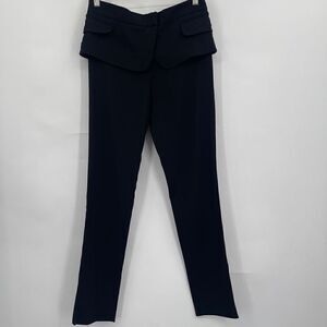 NWT A.L.C. Black Layered Twill High Waisted Skinny Leg Smith Pants Size 2